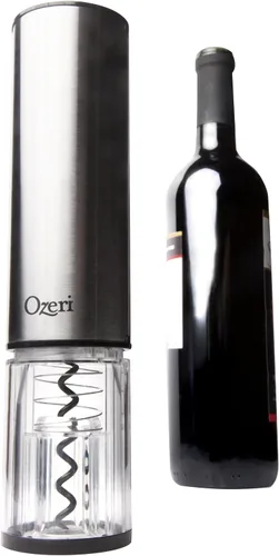Vista 3 de Ozeri Extravo - Abridor eléctrico de vino en acero inoxidable con activación automática (funcionamiento sin botones), plateado