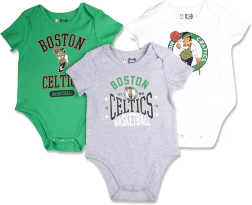 Vista 8 de Ultra Game Conjunto de cuerpo para bebé de la NBA oficial para jóvenes, súper suave, de algodón, paquete de 3 Creeper
