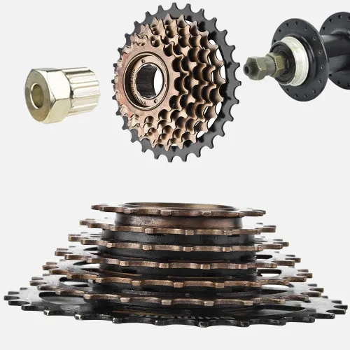 Vista 2 de Tbest Cassette,Tornillo de casete de rueda libre encendido,Conjunto de rueda eléctrica de bicicleta, rueda dentada de casete de rueda dentada de 7