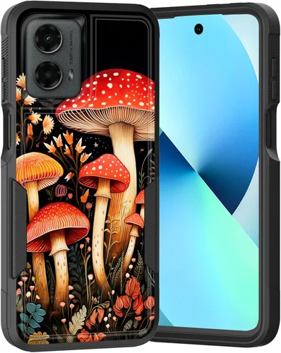 Vista 160 de para Moto G Play 4G 2024, funda de dos capas híbrida resistente y a prueba de golpes, PC duro + silicona suave protectora para Motorola Moto G Play