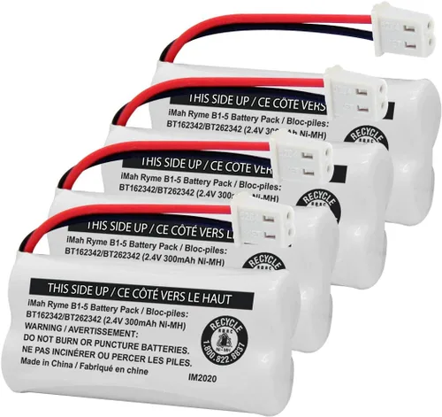 Vista 8 de iMah BT162342/BT262342 2.4V 300mAh Ni-MH batería inalámbrica para teléfono, también compatible con BT183342/BT283342 AT&T EL52351 TL90070 VTech