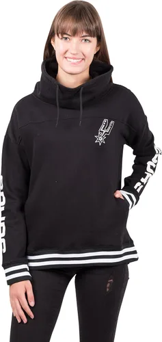 Vista 12 de Ultra Game - Sudadera con capucha de forro polar para mujer de la NBA con cuello de embudo