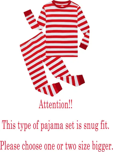 Vista 2 de Family Feeling - Conjunto de pijama de manga larga, diseño 100% de algodón, para niños pequeños
