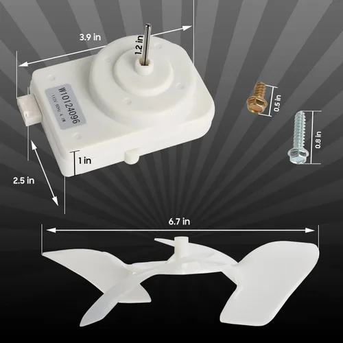 Vista 4 de W10124096 - Kit de motor de ventilador de condensador para refrigerador, compatible con Whirlpool, Kenmore, reemplaza: AP4318657 2315558 PS1957416