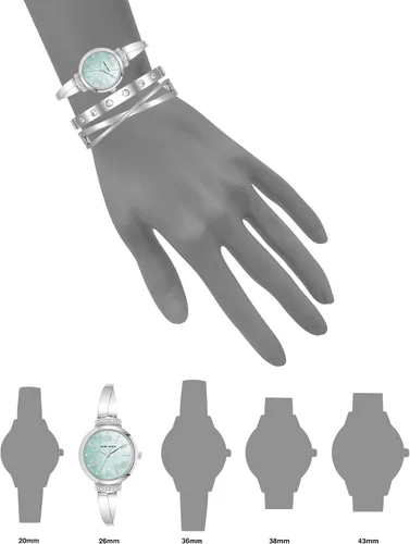 Vista 19 de Anne Klein AK/2245 - Juego de reloj de pulsera con detalles de cristal prémium para mujer