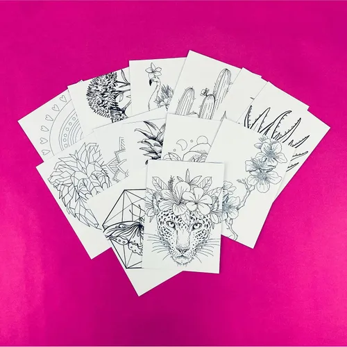 Vista 4 de Art 101 Budding Artist - Juego de arte de acuarela de 44 piezas, 14 diseños para pintar