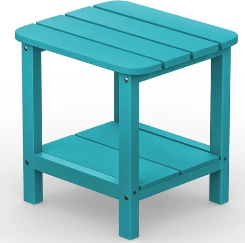 Vista 18 de SERWALL Mesa auxiliar Double Adirondack, Mesa auxiliar de forma rectangular, Negra