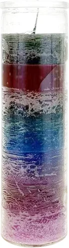 Vista 11 de Mega Candles 1 pieza Velas de Oración Devocional de Recipiente de Vidrio Negro Sin Aroma de 7 Días, Vela de Cera Premium 2 Pulgadas x 8 Pulgadas
