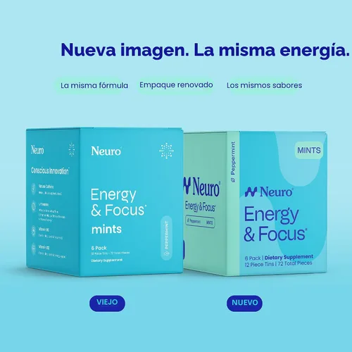 Vista 2 de Neuro Energy & Focus Mentas, menta, 72 unidades Peppermint