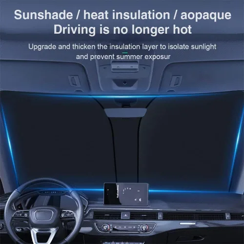 Vista 3 de 1 Pack Premium Windshield Sunvisor for Honda HR-V HRV 2023-2025, Car Sun Visor Protector Block,Heat Insulated,Foldable,Temperature Cooling,Dashboard
