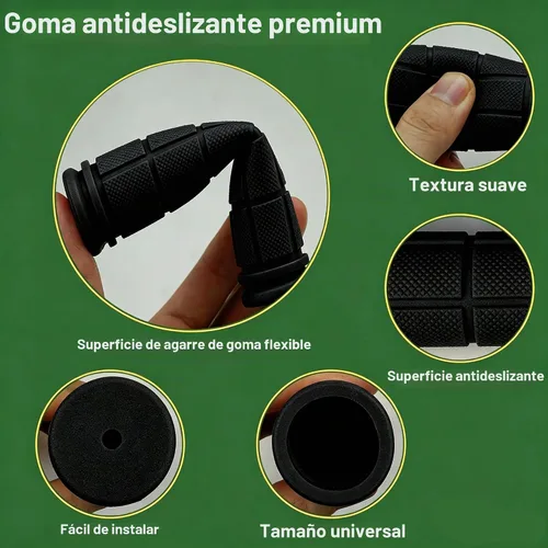 Vista 3 de 2 pares de empuñaduras para manillar de bicicleta para bicicletas Negro