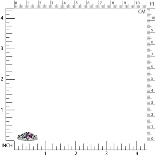 Vista 2 de Silvershake Anillo de plata de ley 925 con forma de corazón y topacio de fuego místico de 1,43 quilates
