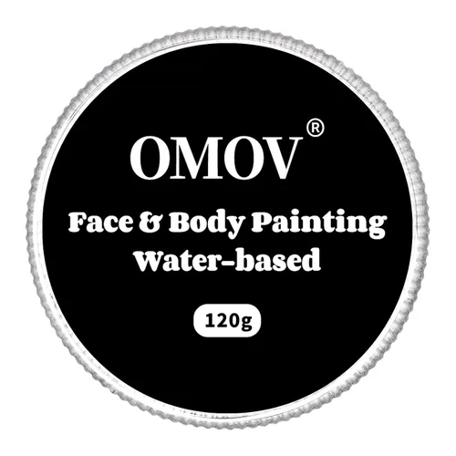 Vista 8 de Pintura facial negra de 4.23 oz (4.23 0z), no tóxica, kit de pintura facial activada por agua para niños y adultos, paleta de pintura facial de gran