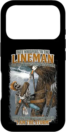 Vista 30 de Fate Whispers to The Lineman Proud Lineman Crew Job Pride Case for iPhone 17