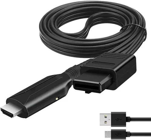 Vista 9 de Adaptador de convertidor HDMI prémium para N64GameCubeSNES Plug and Play 1M macho a macho 1080P Nintendo 64 a HDMI Converte