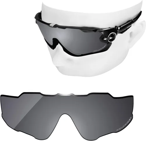 Vista 2 de OOWLIT Lentes de repuesto compatibles con Oakley Jaw-breaker OO9290 Sunglass, Cromo oscuro.