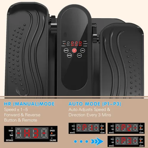 Vista 5 de Under Desk Elliptical Machine, Mini Ellipse Leg Exerciser Electric Seated Pedal Fully Assembled Quiet Compact for Seniors Portable Stepper with