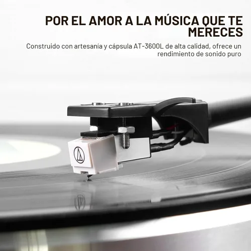 Vista 4 de FEKTIK Vinyl Record Player with Magnetic Cartridge and Built-in Speakers