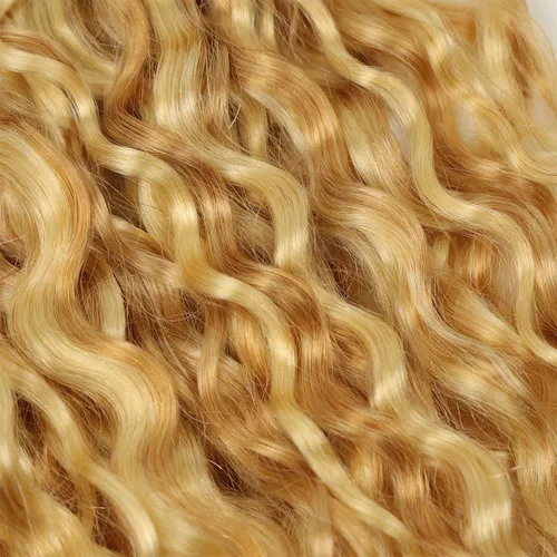 Vista 6 de Extensiones de cabello humano brasileño ondulado P27-613 rubio sin procesar, extensiones de cabello humano sin procesar, 1 unidad, 3.53 onzas