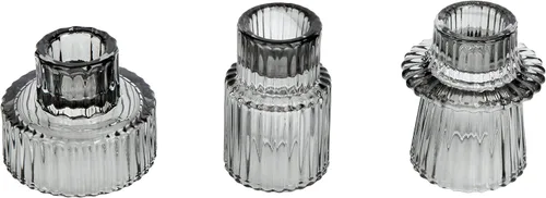 Vista 32 de Vixdonos Portavelas de cristal cónico para centros de mesa, decoración de boda y cena (3 piezas, ámbar)