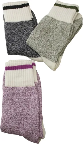 Vista 2 de 3 pares de calcetines para botas de mujer para todo tipo de clima, mezcla de calcetines