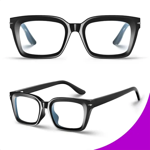 Vista 5 de VISOONE Progressive Multifocal Reading Glasses Spring Hinge Blue Light Blocking for Women and Men readers YALE Negro