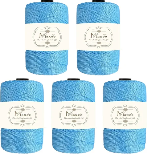 Vista 65 de Cordón de macramé de poliéster de alta calidad de 0.118 in × 218 yardas, 0.118 in, 100% polipropileno, ideal para ganchillo, ganchos de pared
