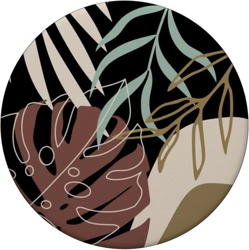 Vista 3 de PopSockets Boho Tropical Botánico Exótico Minimalista Marrón Negro PopSockets intercambiables PopGrip
