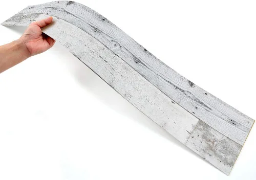Vista 18 de 7 calcomanías de vinilo antideslizantes para tablones de suelo, despegar y pegar, calcomanías de pared extraíbles para decoración del hogar