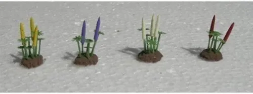 Vista 3 de Plantas con flores Lupines Escala HO Hobby Tren Escenarios