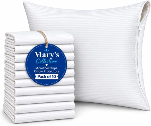 Vista 11 de Juego de 2 protectores de almohada impermeables con cremallera