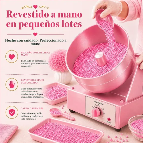 Vista 7 de Confect Chispas para pasteles y magdalenas – Paquete surtido de 5 Chispas de perlas de ensueño para baby shower – Cubierturas comestibles para Rosa