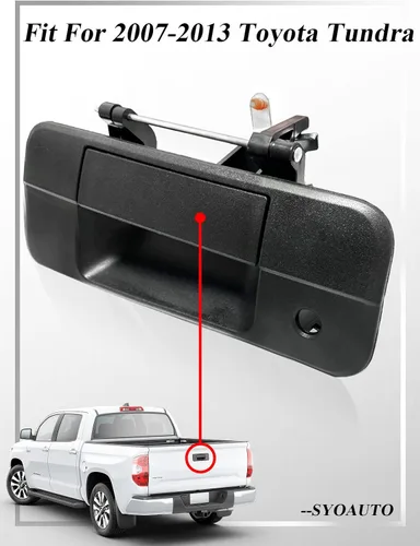 Vista 7 de SYOAUTO Manija de portón trasero para 2007-2013 Toyota Tundra, manija de pestillo de portón trasero con llave, reemplaza # 69090-0C040, 690900C040