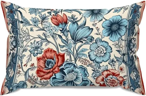 Vista 11 de ArogGeld Funda de almohada blanca con flores chinoiserie, funda de almohada para sofá, diseño floral verde y blanco, funda de almohada de lino A-12