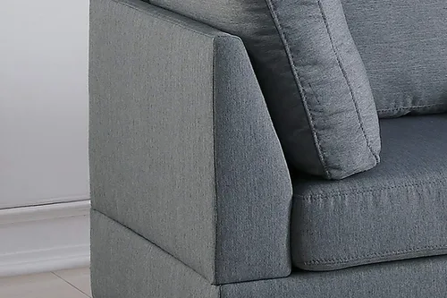 Vista 4 de Poundex Sofás tapizados/seccionales/sillones, gris
