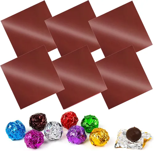 Vista 16 de Envolturas de caramelo de papel de aluminio – Papel de regalo de chocolate, 300 piezas, envoltorio de barra de chocolate casera, embalaje