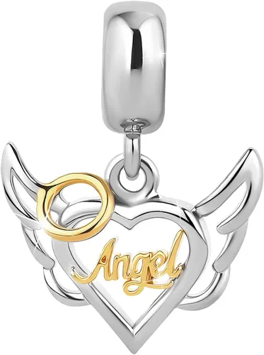Vista 2 de Dije colgante de ángel de la guarda compatible con pulseras Pandora