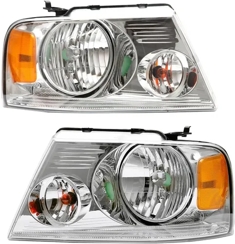 Vista 29 de G-PLUS - Par de faros delanteros led para circulación diurna, lente transparente, carcasa negra, reflector ámbar
