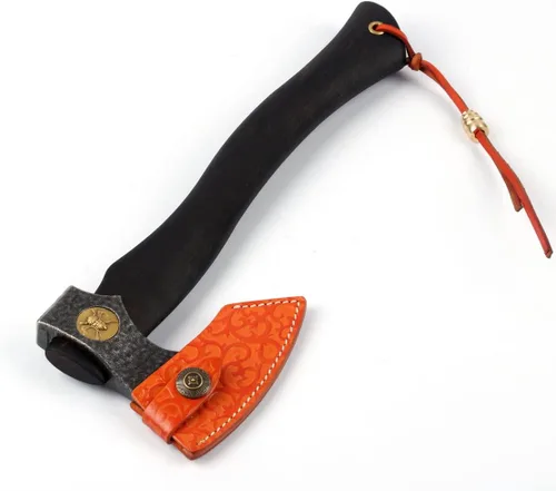 Vista 3 de Hachas ligeras de 12 pulgadas para acampar al aire libre para división de madera y leña, hacha de mano multiusos con funda