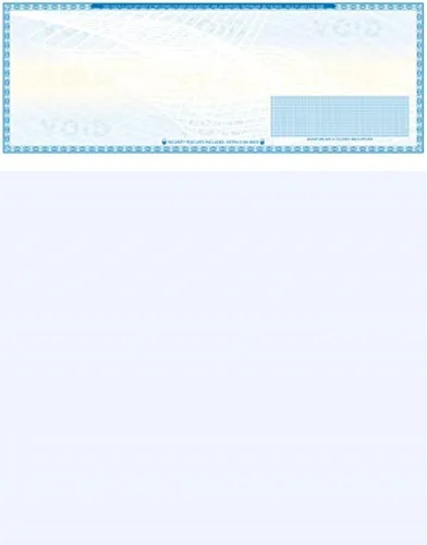 Vista 21 de 50 cheques en blanco de alta seguridad - Comprobaciones de computadora para QuickBooks en la parte superior (marrón laberintado) Peso del papel # 70