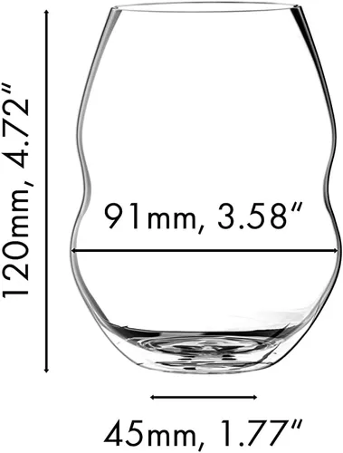 Vista 4 de Riedel Swirl - Copa de vino, 2 unidades (paquete de 1), transparente
