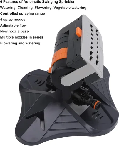 Vista 2 de SUNGOOYUE Swing Garden Sprinkler Ensures Even Watering of The Garden - 4 Adjustable Spray Patterns, ABS