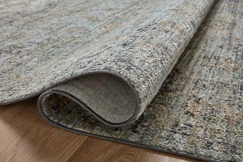 Vista 11 de Loloi Jean Stoffer Katherine Collection KES-01 Ocean/Gold - Alfombra decorativa de 2 pies y 3 pulgadas x 3 pies y 10 pulgadas, altura de pelo de 25