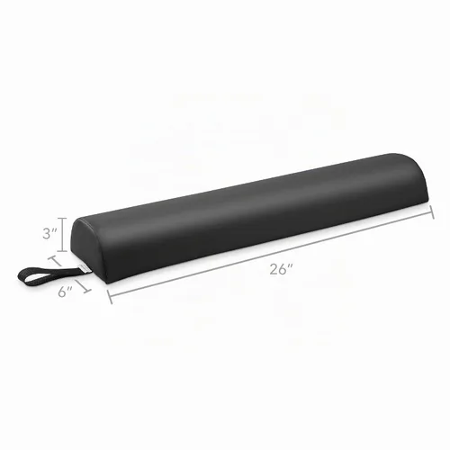 Vista 2 de Saloniture Cojín de almohada de mesa de masaje semicircular - 26 x 6 x 3 pulgadas - Negro