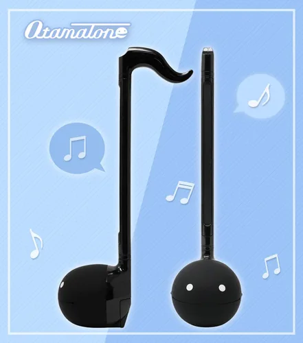 Vista 2 de Otamatone Negro Japonés Instrumento Musical Electrónico Portátil Sintetizador de Música Conjunto Coleccionista Regular + Deluxe