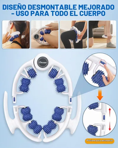 Vista 5 de ONUEMP Herramienta de Masaje para Celulitis, Removedor de Celulitis con Drenaje Linfático para Piernas, Rodillo Muscular para Masaje de Fascia