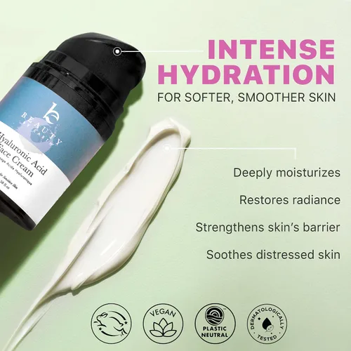 Vista 3 de Hidratante de ácido hialurónico para la cara, fabricado en Estados Unidos con ingredientes orgánicos y naturales, hidratante antienvejecimiento