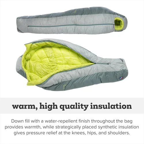 Vista 4 de Big Agnes Sidewinder Super Light (650 DownTek) Built for side sleepers with 650-fill DownTek insulation, a contoured hood, footbox, and anti-snag