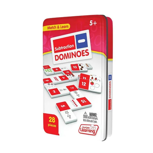 Vista 6 de Junior Learning Dominoes Subtraction Blanco 7.8 H x 4.7 L x 1.5 W