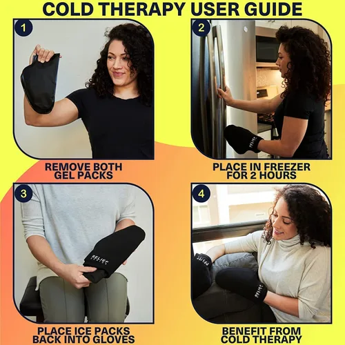 Vista 8 de Relief Genius - Calcetines de terapia de frío y guantes fríos para neuropatía de quimioterapia, paquete de cuidado de quimioterapia para mujeres
